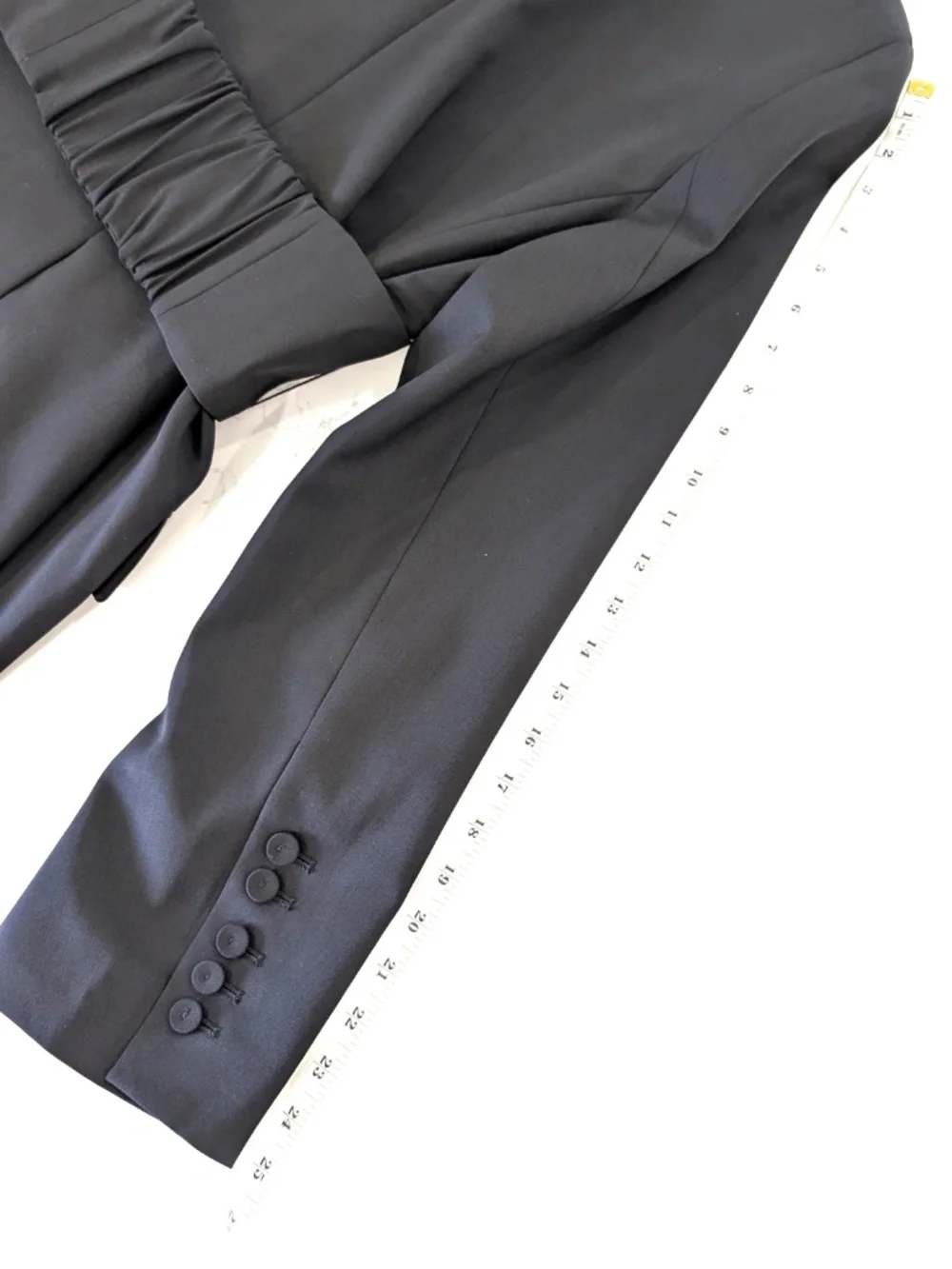 TWP After Five Collarless Blazer Black Virgin Wool Silk Lining Sz M NWT $1295 - Picture 11 of 12